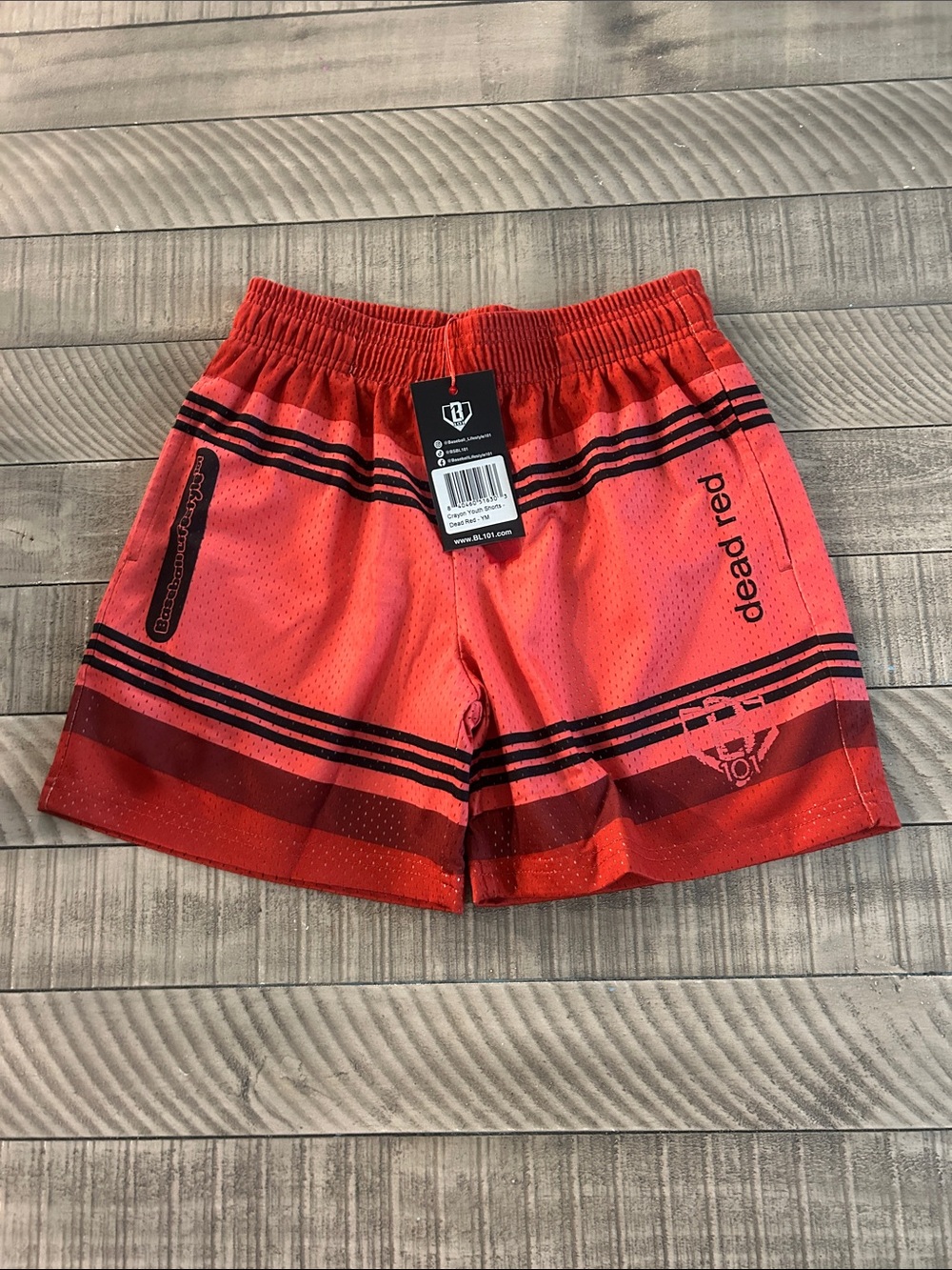 Dead Red Boys' Coral-Red Athletic Shorts - Kids Casual Bottoms